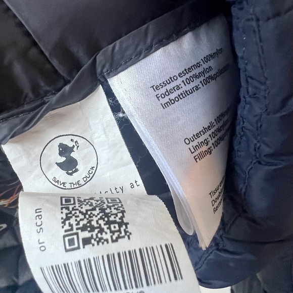 Save the Duck Carly Puffer Jacket in Navy Blue Size 3 M/L - Picture 9 of 11